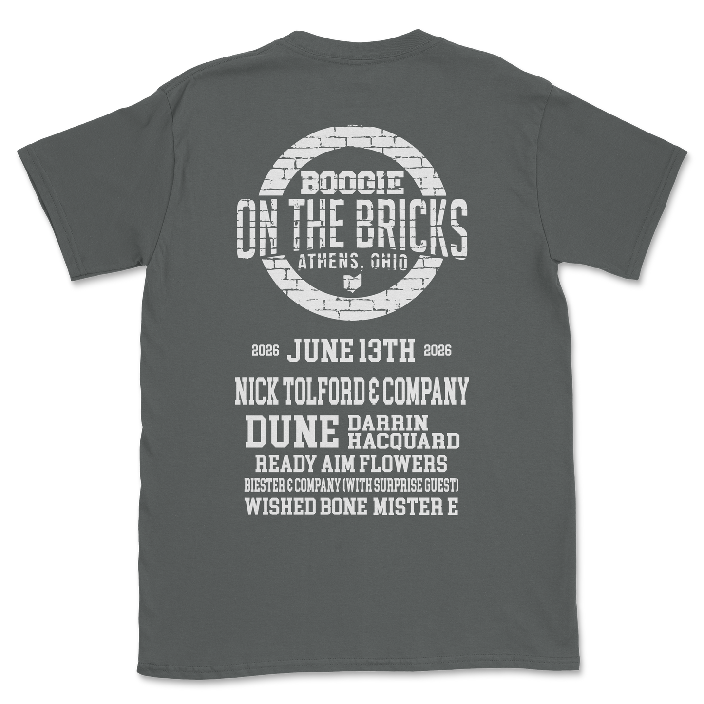 "Boogie On The Bricks" T-Shirt (Charcoal)