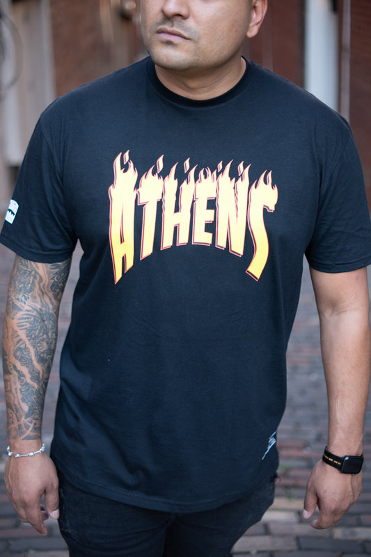 Athens On Fire T-Shirt (Black)