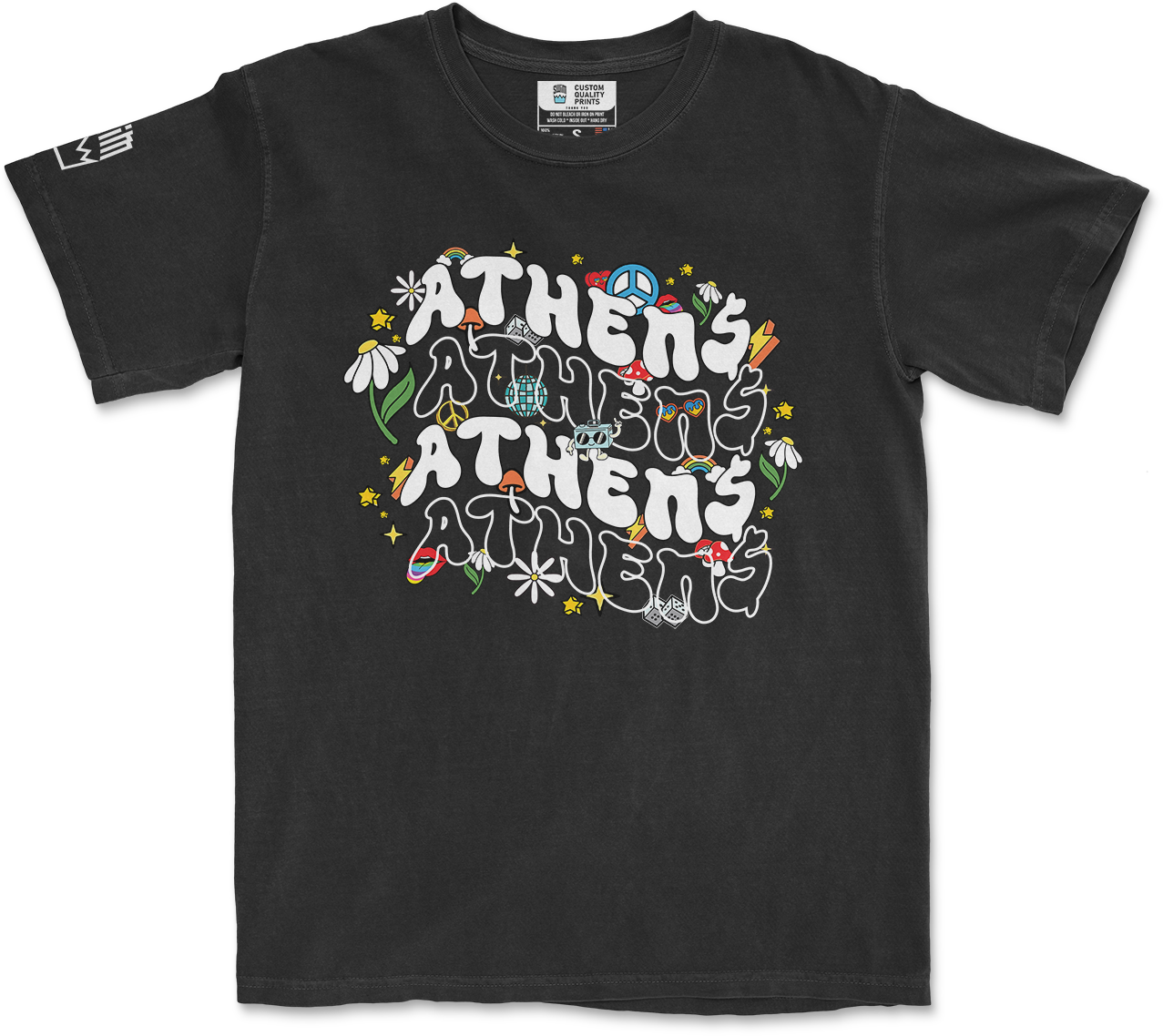 Athens Retro T-Shirt (Black)
