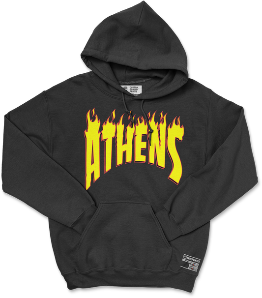Athens On Fire Hoodie (Black)
