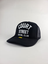Load image into Gallery viewer, Court Street Social Club Trucker Hat (Black)
