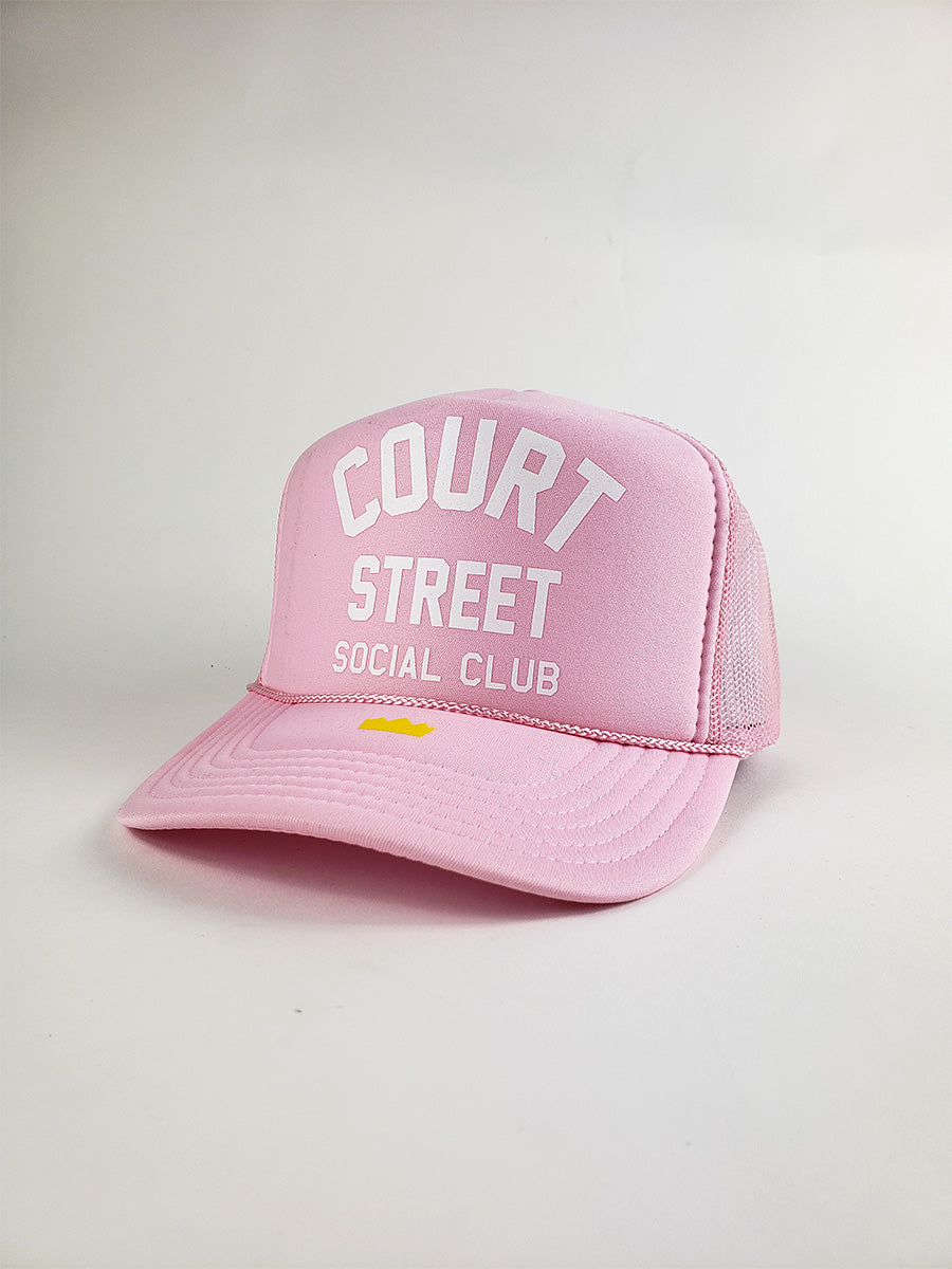 Court Street Social Club Trucker Hat (Pink)