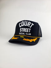 Load image into Gallery viewer, Court Street Social Club Captain Trucker Hat (Black)
