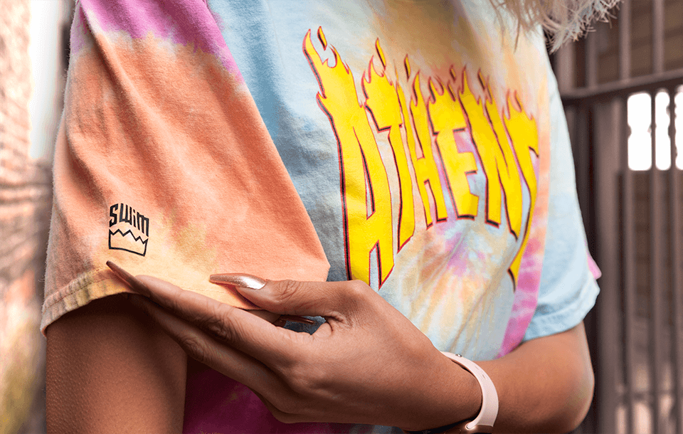 Athens On Fire T-Shirt (Rainbow Pastel Tie-Dye)