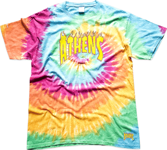 Athens On Fire T-Shirt (Rainbow Pastel Tie-Dye)